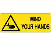 M-ITALY CARTELLO SEGNALETICO UNI - MIND YOUR HANDS - Segnale