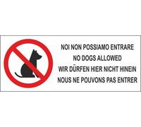 M-ITALY CARTELLO SEGNALETICO UNI - NOI CANI NON POSSIAMO ENTRARE
