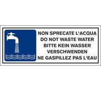 M-ITALY CARTELLO SEGNALETICO UNI - NON SPRECATE L'ACQUA