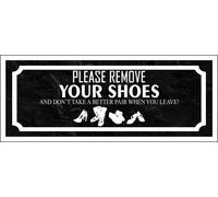 M-ITALY CARTELLO SEGNALETICO UNI - Please remove your shoes