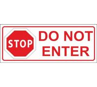 M-ITALY CARTELLO SEGNALETICO UNI - STOP DO NOT ENTER - Adesivo Extra Resistente, Pannello in Forex, Pannello In Alluminio (60x25, Plastica)