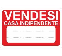 M-ITALY CARTELLO SEGNALETICO - VENDESI CASA INDIPENDENTE - Adesivo Extra Resistente, Pannello in Forex, Pannello In Alluminio (30x42, Plastica)