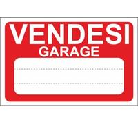 M-ITALY CARTELLO SEGNALETICO - VENDESI GARAGE - Adesivo Extra Resistente, Pannello in Forex, Pannello In Alluminio (30x42, Adesivo)