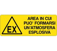 M-ITALY CARTELLO UNI - AREA IN CUI PUO' FORMARSI UN'ATMOSFERA ESPLOSIVA Segnale