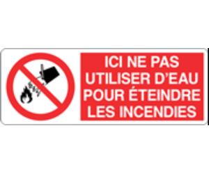 M-ITALY CARTELLO UNI - ICE NE PAS UTILISER D'EAU POUR ETEINDRE LES INCENDIES