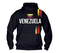 M-Italy Felpa con Cappuccio Uomo & BAMBIN - Copa America Venezuela - Super vestibilità Top qualità (IT, Testo, XL, Regular, Regular, Nero)