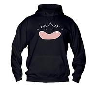 M-Italy Felpa con Cappuccio Uomo & BAMBIN - H. Spank Modello 1 - Super vestibilità Top qualità (L, Nero)