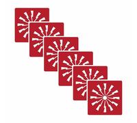 M- ITALY KIT DI 6 ADESIVI QUADRATI - Allarme antincendio - Pittogramma ISO 7010 (IDEALE ANCHE PER ESTERNO) (Adesivo, 15 cm)