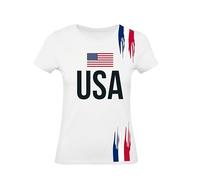 M-Italy T-Shirt Donna - Copa America USA - Maglietta Super vestibilità Top qualità (IT, Testo, S, Regular, Regular, Bianco)