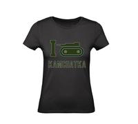 M-Italy T-Shirt Donna - I Love Kamchatka - Maglietta Super vestibilità Top qualità (IT, Testo, M, Regular, Regular, Grigio)