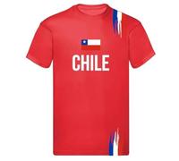 M-Italy T-Shirt Uomo & BAMBIN - Copa America Chile - Maglietta Super vestibilità Top qualità (IT, Testo, M, Regular, Regular, Rosso)