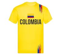 M-Italy T-Shirt Uomo & BAMBIN - Copa America Colombia - Maglietta Super vestibilità Top qualità (IT, Testo, M, Regular, Regular, Giallo)