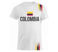 M-Italy T-Shirt Uomo & BAMBIN - Copa America Colombia - Maglietta Super vestibilità Top qualità (IT, Testo, M, Regular, Regular, Bianco)