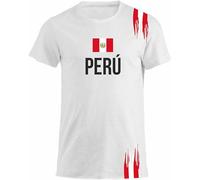 M-Italy T-Shirt Uomo & BAMBIN - Copa America Perù - Maglietta Super vestibilità Top qualità (IT, Testo, M, Regular, Regular, Bianco)