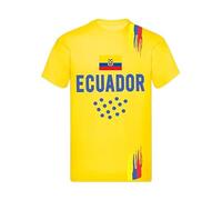 M-Italy T-Shirt Uomo & BAMBIN - Ecuador - Maglietta Super vestibilità Top qualità (IT, Testo, S, Regular, Regular, Giallo)