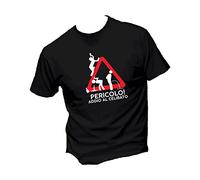 M-Italy T-Shirt Uomo & BAMBIN - Pericolo Addio al Celibato - Maglietta Super vestibilità Top qualità (L, Bianca)