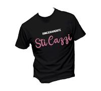 M-Italy T-Shirt Uomo & BAMBIN - SINCERAMENTE STICAZZI - Maglietta Super vestibilità Top qualità (IT, Testo, M, Regular, Regular, Nero)