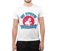 M-Italy T-Shirt Uomo & Bambino - Addio al Celibato - Niente di serio Sposo - Maglietta Maglia Super vestibilità Top qualità (IT, Testo, L, Regular, Regular, Rossa)