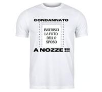 M-Italy T-Shirt Uomo & Bambino - Addio al Celibato Personalizzata con Foto - Maglietta Maglia Tshirt Super vestibilità Top qualità (IT, Testo, M, Regular, Regular, Grigia)