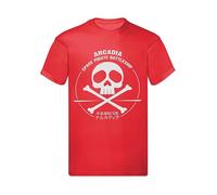 M-Italy T-Shirt Uomo & Bambino - Arcadia Capitan H - Maglietta Maglia Tshirt Super vestibilità Top qualità (IT, Testo, XXL, Regular, Regular, Rossa)