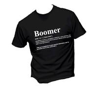 M-Italy T-Shirt Uomo & Bambino - Boomer Dizionario - Maglietta Maglia Tshirt Super vestibilità Top qualità (IT, Testo, XL, Regular, Regular, Nera)