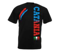 M-Italy T-Shirt Uomo & Bambino - Città di Catania - Maglietta Maglia Tshirt Super vestibilità Top qualità (IT, Testo, XL, Regular, Regular, Nera)