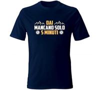 M-Italy T-Shirt Uomo & Bambino - dai MANCANO Solo 5 Minuti - Maglietta Maglia Tshirt Super vestibilità Top qualità (IT, Testo, S, Regular, Regular, Blu)
