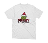 M-Italy T-Shirt Uomo & Bambino - Grinch Merry Christmas Natale - Maglietta Maglia Tshirt Super vestibilità Top qualità (IT, Testo, XXL, Regular, Regular, Nera)