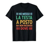M-Italy T-Shirt Uomo & Bambino - Ho Messo la Testa a Posto - Maglietta Maglia Tshirt Super vestibilità Top qualità (IT, Testo, XL, Regular, Regular, Grigia)