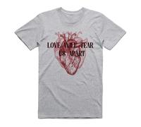 M-Italy T-Shirt Uomo & Bambino - Love Will Tear - Maglietta Maglia Tshirt Super vestibilità Top qualità (IT, Testo, XXL, Regular, Regular, Nera)