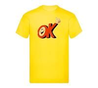 M-Italy T-Shirt Uomo & Bambino - Ok Il Prezzo E Giusto - Maglietta Maglia Tshirt Super vestibilità Top qualità (IT, Testo, M, Regular, Regular, Gialla)