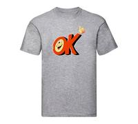 M-Italy T-Shirt Uomo & Bambino - Ok Il Prezzo E Giusto - Maglietta Maglia Tshirt Super vestibilità Top qualità (IT, Testo, L, Regular, Regular, Grigia)
