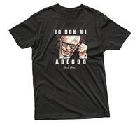 M-Italy T-Shirt Uomo & Bambino - Pertini io Non Mi adeguo - Maglietta Maglia Tshirt Super vestibilità Top qualità (IT, Testo, L, Regular, Regular, Rossa)