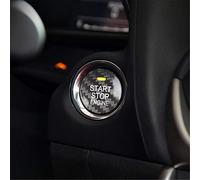 M.JVisun Fibra di Carbonio Auto Accensione Avviamento Interruttore Adesivi Motore Start Stop Pulsante Cover per Mazda 3 Axela per Mazda 6 Atenza CX-3 CX-4 CX-5 CX-8 MX-5 - Nero