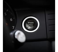 M.JVisun Fibra di Carbonio Auto Accensione Avviamento Interruttore Adesivi Motore Start Stop Pulsante Cover per Land Rover Discovery Sport per Range Rover Evoque Velar - per Concavo Pulsante - Nero