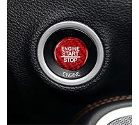 M.JVisun Fibra di Carbonio Auto Accensione Avviamento Interruttore Adesivi Motore Start Stop Pulsante Cover per Dodge Challenger Charger Durango per Jeep Compass Grand Cherokee Grand Commander - Rosso