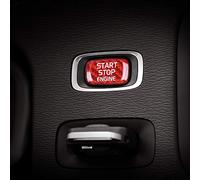 M.JVisun Fibra di Carbonio Auto Accensione Avviamento Interruttore Adesivi Motore Start Stop Pulsante Cover per Volvo S60 S60L S80L V40 V60 XC60 - Rosso