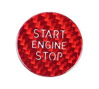 M.JVisun Fibra di Carbonio Auto Accensione Avviamento Interruttore Adesivi Motore Start Stop Pulsante Cover per BMW 3 Serie G20 8 Serie G14 G15 X5 G07 Z4 G29 - Rosso