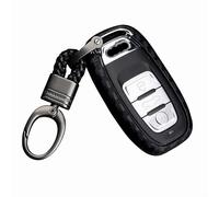M.JVisun Morbido Silicone Custodie per Chiavi Auto Per Audi A4 A4L A5 A6 A6L A7 A8 Q5 Q8 R8 RS4 RS5 RS6 RS7 S4 S5 S6 S7 S8 SQ5 Cover Chiavi Guscio Chiave - Nero - Intrecciato Portachiavi