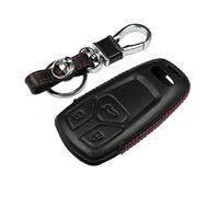 M.JVisun Vera Pelle Custodie per Chiavi Auto Per Audi A4 A4L A5 A6 A7 A8 Q5 Q7 R8 RS Q3 RS4 RS5 RS7 S4 S5 S6 S7 S8 SQ5 SQ7 TT TTS TT-RS Cover Guscio Chiave Protettiva Portachiavi - Pelle - Nero
