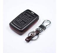 M.JVisun Vera Pelle Custodie per Chiavi Auto Per Land Rover Defender Discovery 5 Sport Per Range Rover Evoque Sport Velar Vogue 2017-2023 Cover Chiave Protettiva Portachiavi - Pelle - Nero