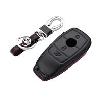 M.JVisun Vera Pelle Custodie per Chiavi Auto Per Mercedes-Benz 2019-2022 C G 2017-2022 2018-2021 Classe S Cover Chiavi Protettiva Portachiavi - Pelle - Nero