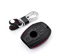 M.JVisun Vera Pelle Custodie per Chiavi Auto Per Mercedes-Benz Classe A B C E S G M V Classe CLA CLS GLA GLC GLE GLK GL GLS SL SLK SLC Viano Per Metris Cover Chiavi Portachiavi - 3 Pulsante - US