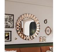 M/L entusiasmo Specchio decorativo da parete con accento Specchio veneziano rotondo Starburst per ingresso, corridoio, bagno Medium