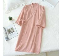 M-L Giapponese Stile Kimono Mezza Lunghezza Accappatoio Casa Doccia Uomo Donna