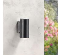 M Ledme - Applique da parete nera a tubo LED 2X3W, luce calda 3000K, impermeabile IP54, lampada moderna per giardino, patio, ingresso e terrazza