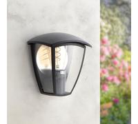 M Ledme - Applique Da Parete per esterni Ronse Series, IP44 impermeabile, attacco E27, lampada da parete nera per giardino, terrazza o ingresso (lampadina non inclusa)