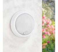 M Ledme - Applique LED con sensore di movimento a sfera 12W PIR 360º, luce calda 4500K, impermeabile IP54, lampada moderna per giardino, patio e terrazza