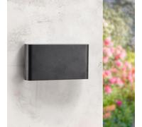 M Ledme - Applique LED da parete fine da 10W, luce calda 3000K, impermeabile IP54, lampada moderna per giardino, terrazza, ingresso e patio