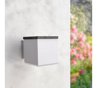 M Ledme - Lampada da parete a LED solare Jano, luce neutra 4500K, impermeabile IP65, lampada moderna per ingresso, giardino, patio e vialetto